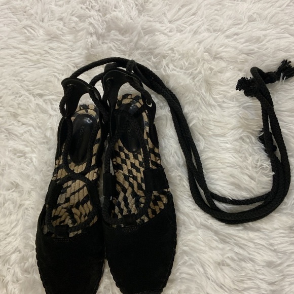 & OTHER STORIES WOMEN FLAT BLACK LACE UP ESPADRILLE SANDALS . SIZE-7 - Picture 6 of 11